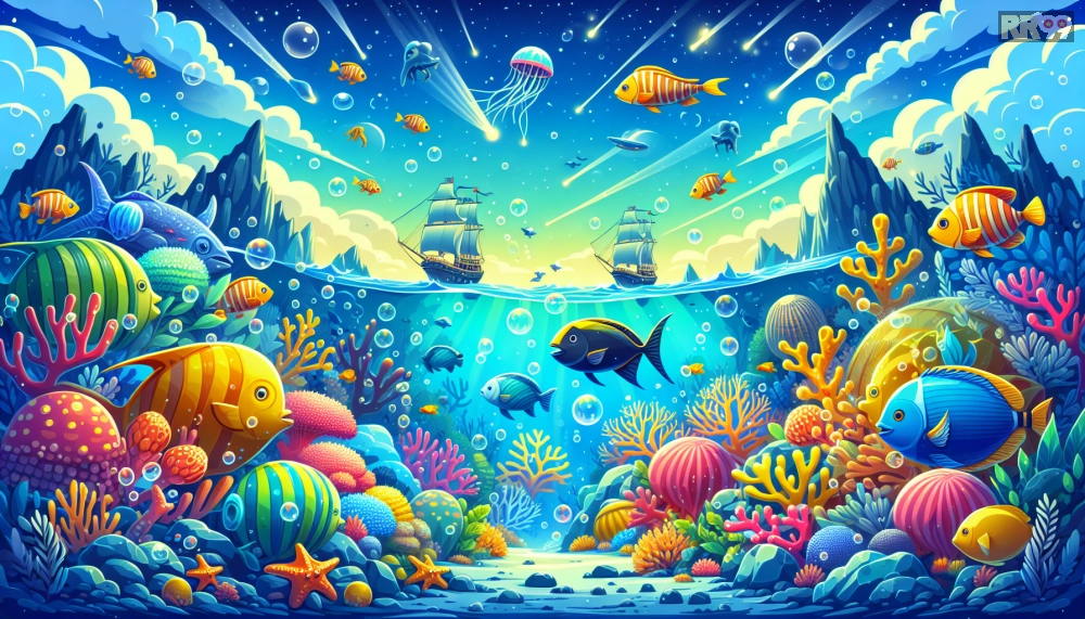 Hình ảnh đại dương sống động trong game Đại Dương Bắn Cá RR99