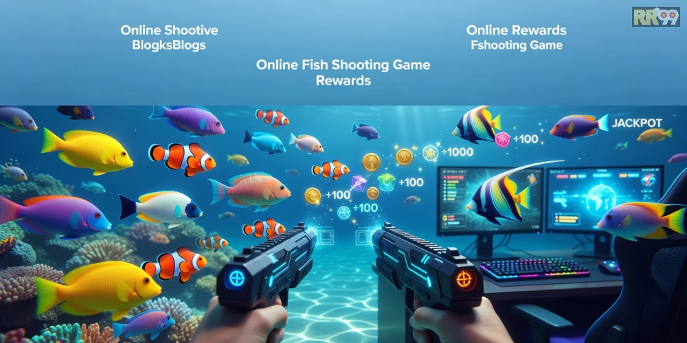 Minh họa khái niệm bắn cá đổi thưởng rr99 với giao diện game sống động