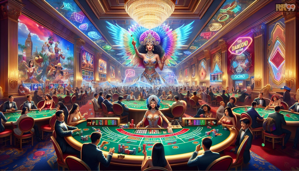 Bàn chơi blackjack sống động tại Diamond RR99 Club