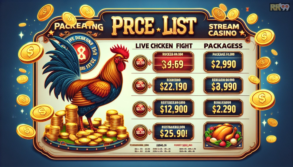 Bảng giá các gói xem đá gà trực tiếp casino rr99 năm 2025