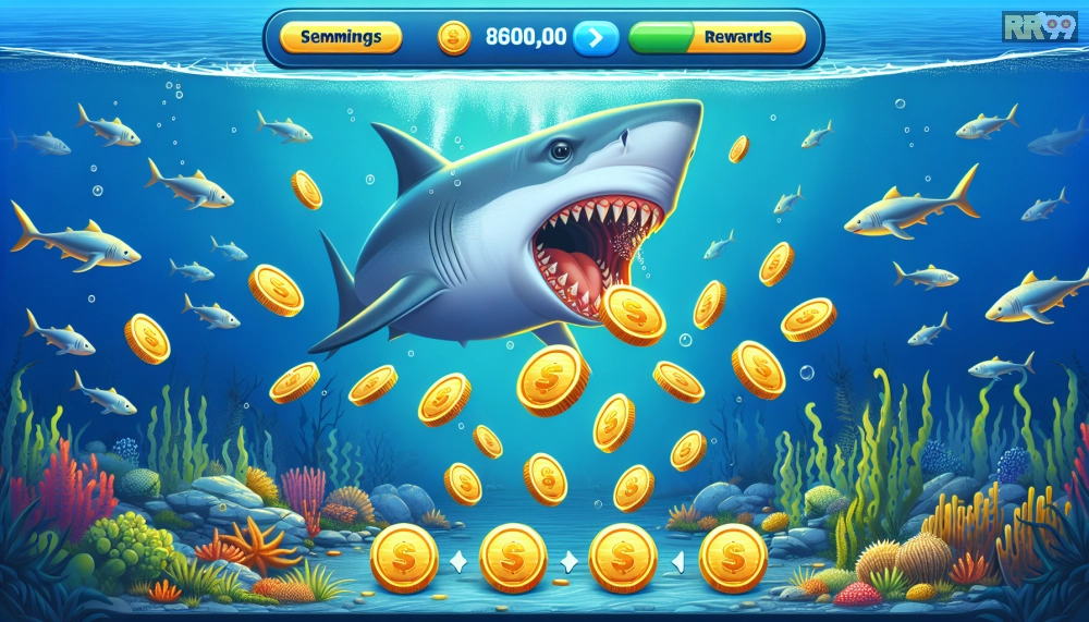Cá mập ăn xu trong RR99 với phần thưởng hấp dẫn