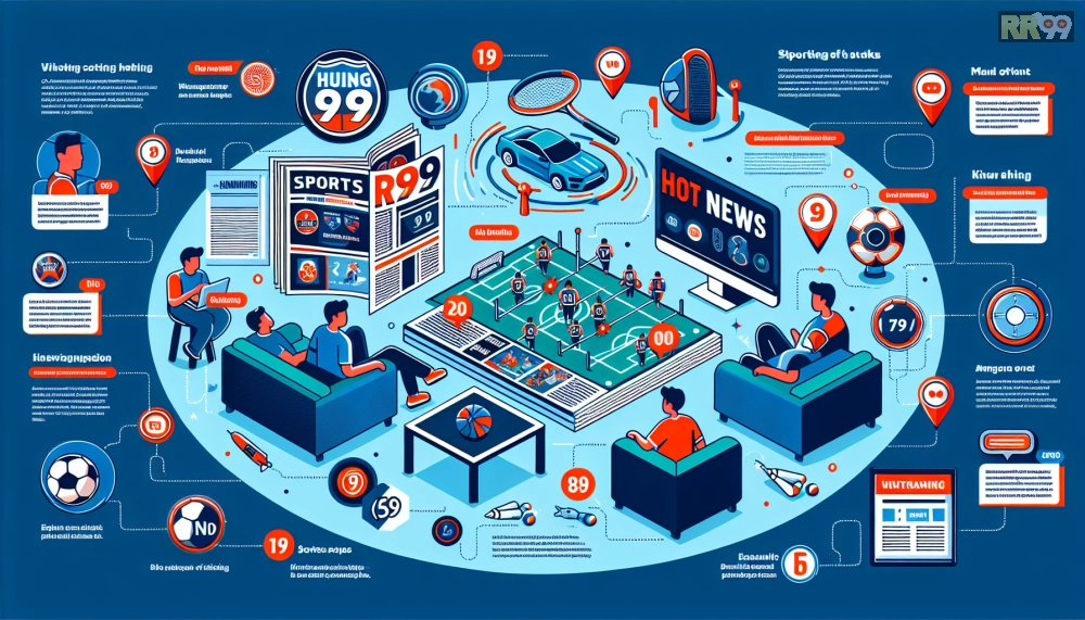 Infographic giải thích báo thể thao rr99 với các tính năng chính