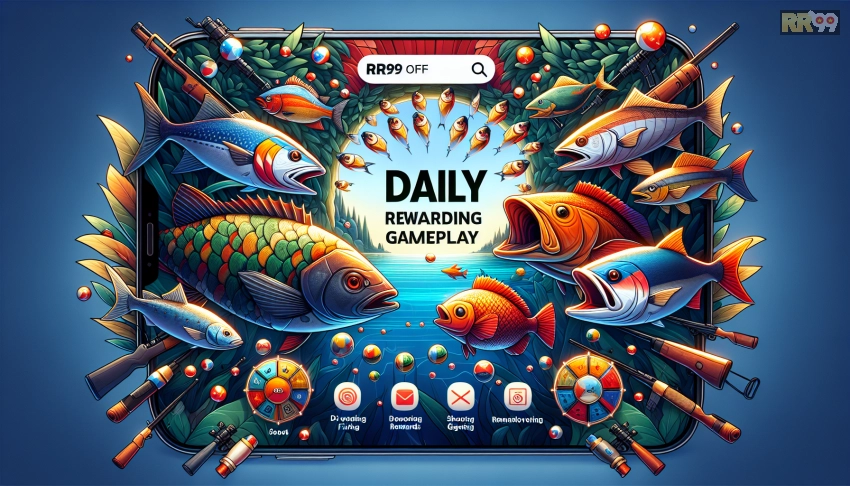 Giao diện chính của RR99 Official với các loài cá đa dạng
