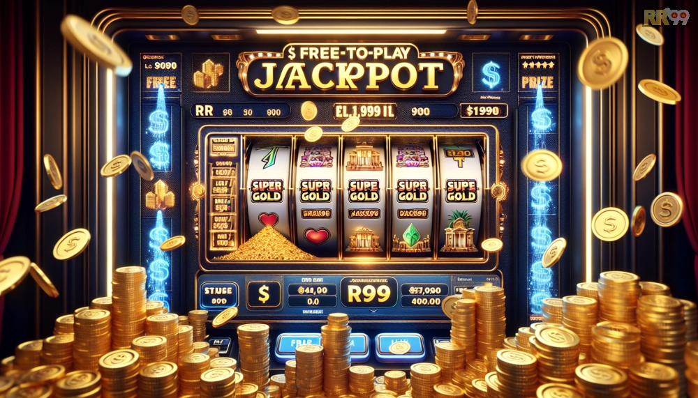 Minh họa giao diện game Siêu Hũ Vàng rr99 với jackpot tích lũy