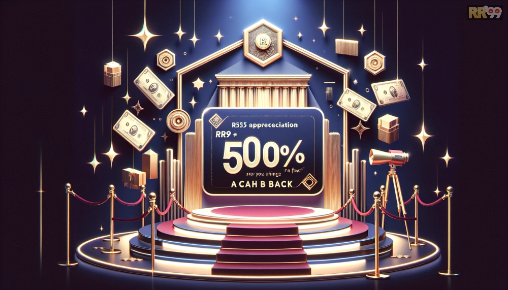 Minh họa ưu đãi hoàn tiền 50% cho khách hàng VIP trong chương trình rr99 2025