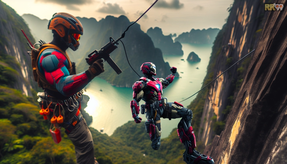 Leo núi đá cực hạn tại Cát Bà với hỗ trợ rr99