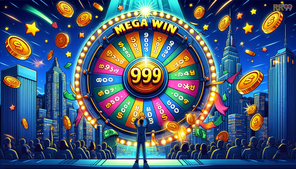 RR99 Mega Spin trải nghiệm: Hình ảnh vòng quay mega trên nền tảng RR99