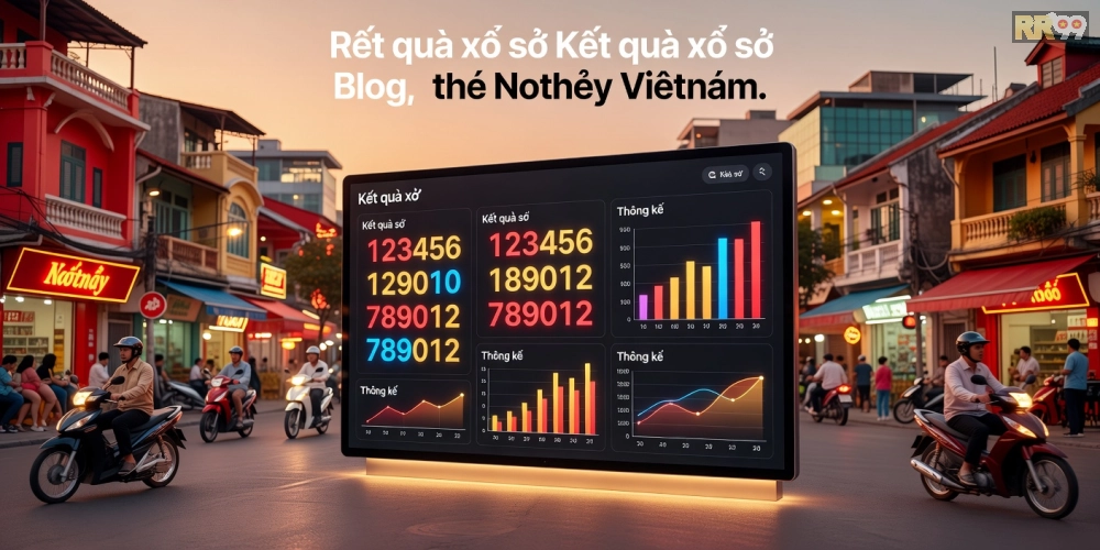 Minh họa kết quả xổ số miền Bắc hôm nay với giao diện rr99 hiện đại