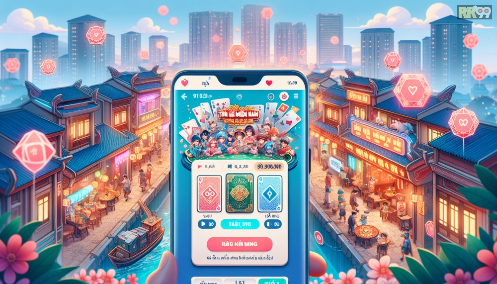 Giao diện chơi Tiến Lên Miền Nam trên nền tảng rr99