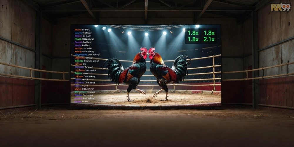Hình ảnh livestream đá gà Thomo trên nền tảng rr99 chất lượng cao